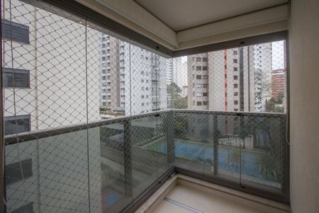 Varanda da Suíte 1 de apartamento para alugar com 3 quartos, 190m² em Campo Belo, São Paulo