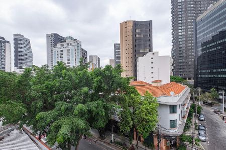Sala - Vista de apartamento para alugar com 1 quarto, 50m² em Pinheiros, São Paulo