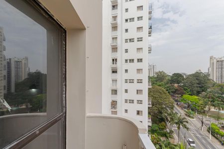Sacada da Sala de apartamento à venda com 1 quarto, 57m² em Vila Andrade, São Paulo