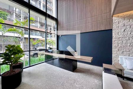 Studio para alugar com 25m², 1 quarto e sem vaga Studio para alugar com 25m², 1 quarto e sem vagaHall Social Bloco