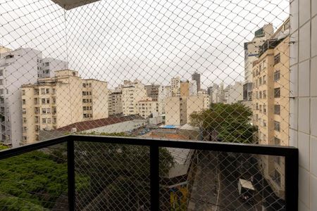 Varanda da Sala de apartamento à venda com 2 quartos, 53m² em Higienópolis, São Paulo