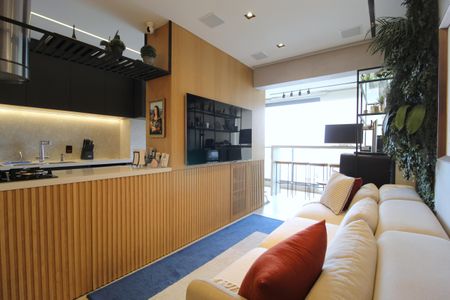 Sala de apartamento para alugar com 2 quartos, 65m² em Indianópolis, São Paulo