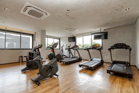 Studio para alugar com 24m², 1 quarto e sem vaga Studio para alugar com 24m², 1 quarto e sem vagaAcademia