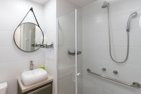 Studio para alugar com 24m², 1 quarto e sem vaga Studio para alugar com 24m², 1 quarto e sem vagaBanheiro