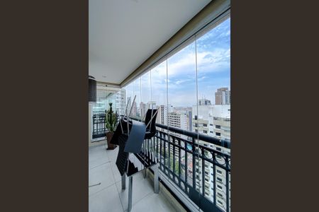 Varanda da Sala de kitnet/studio à venda com 1 quarto, 50m² em Vila Regente Feijó, São Paulo