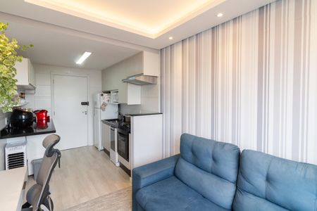 Sala - Cozinha de apartamento para alugar com 1 quarto, 29m² em Ferreira, São Paulo