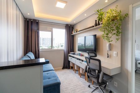 Sala - Cozinha de apartamento para alugar com 1 quarto, 29m² em Ferreira, São Paulo