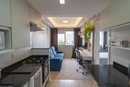 Sala/Cozinha de apartamento para alugar com 1 quarto, 29m² em Ferreira, São Paulo