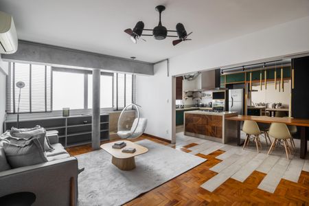 Sala/Cozinha de apartamento para alugar com 2 quartos, 80m² em Itaim Bibi, São Paulo