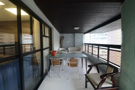 Varanda da Sala de apartamento para alugar com 5 quartos, 300m² em Barra Funda, Guarujá
