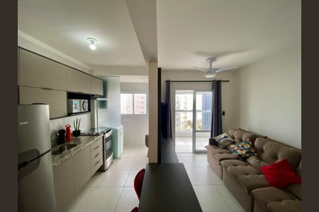 Sala/cozinha de apartamento para alugar com 1 quarto, 54m² em Vila Caiçara, Praia Grande
