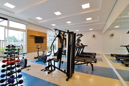 Apartamento para alugar com 58m², 2 quartos e 2 vagas Apartamento para alugar com 58m², 2 quartos e 2 vagasÁrea comum - Academia