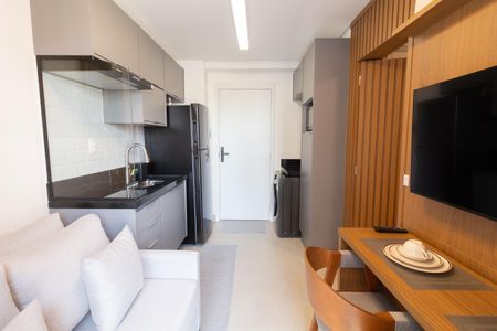 Sala - Cozinha de apartamento para alugar com 1 quarto, 25m² em Vila Butantã, São Paulo