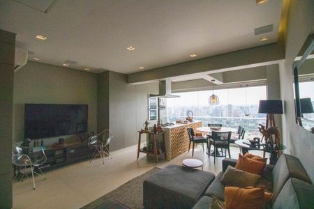 Sala/Cozinha de apartamento à venda com 1 quarto, 68m² em Brooklin, São Paulo