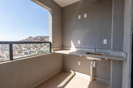 Varanda da Sala de apartamento à venda com 3 quartos, 73m² em Estoril, Belo Horizonte