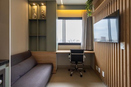 Sala de apartamento para alugar com 1 quarto, 24m² em Pompeia, São Paulo