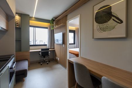Sala de apartamento para alugar com 1 quarto, 24m² em Pompeia, São Paulo