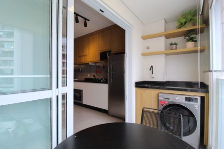 Varanda do Studio de kitnet/studio para alugar com 1 quarto, 34m² em Moema, São Paulo