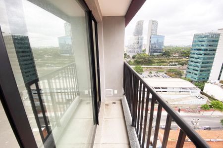 Varanda da Sala de kitnet/studio à venda com 1 quarto, 25m² em Pinheiros, São Paulo