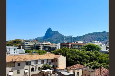 Sala - vista para o Cristo Redentor de apartamento à venda com 3 quartos, 96m² em Botafogo, Rio de Janeiro