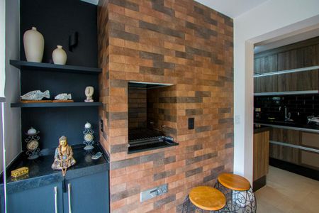 Churrasqueira da varanda gourmet de apartamento à venda com 2 quartos, 84m² em Jardim, Santo André