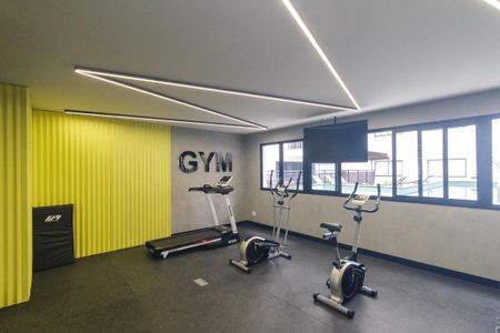 Apartamento para alugar com 28m², 1 quarto e sem vaga Apartamento para alugar com 28m², 1 quarto e sem vagaÁrea comum - Academia