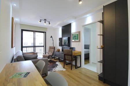 Sala de apartamento para alugar com 1 quarto, 37m² em Indianópolis, São Paulo