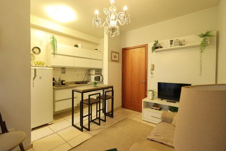 Sala de apartamento para alugar com 1 quarto, 40m² em Flórida, Ribeirão Preto