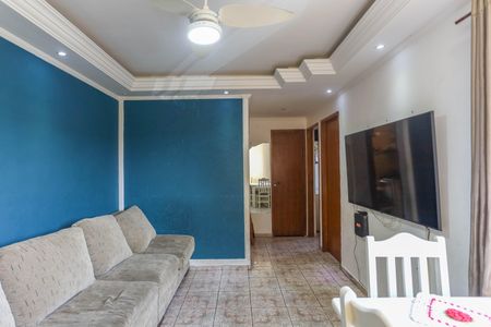 Sala  de apartamento à venda com 2 quartos, 49m² em Campanário, Diadema