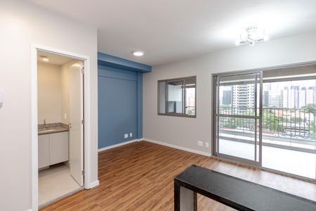 Sala de apartamento para alugar com 1 quarto, 64m² em Santo Amaro, São Paulo