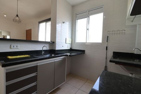 Cozinha de apartamento para alugar com 2 quartos, 42m² em Jd Reserva Real, Ribeirão Preto