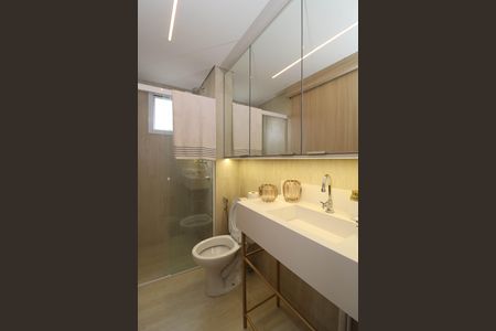 Banheiro da Suíte de apartamento para alugar com 1 quarto, 31m² em Pinheiros, São Paulo