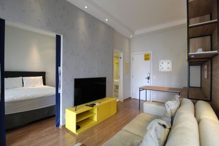Sala de apartamento para alugar com 1 quarto, 48m² em Vila Nova Conceição, São Paulo