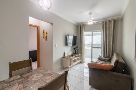 Sala de apartamento para alugar com 1 quarto, 45m² em Nova Mirim, Praia Grande