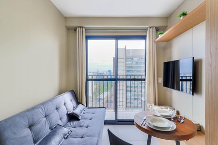 Sala de apartamento para alugar com 1 quarto, 27m² em Campo Belo, São Paulo
