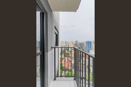 Varanda da Sala de apartamento para alugar com 1 quarto, 27m² em Campo Belo, São Paulo
