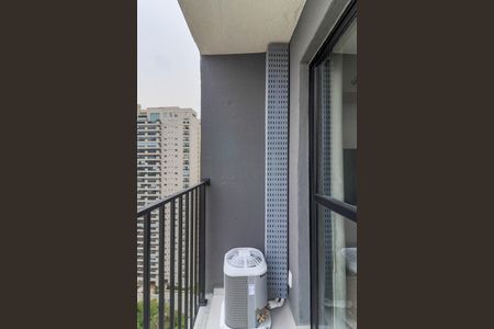 Varanda da Sala de apartamento para alugar com 1 quarto, 27m² em Campo Belo, São Paulo