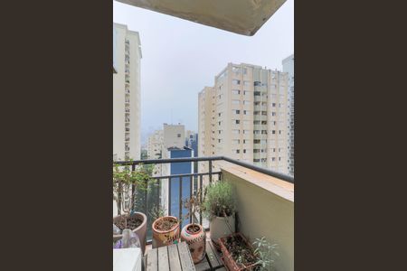 Varanda da Sala de apartamento à venda com 2 quartos, 77m² em Brooklin, São Paulo
