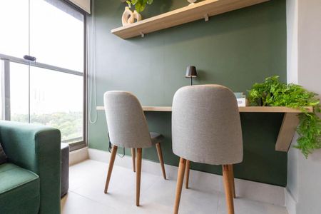 Varanda do Studio de kitnet/studio para alugar com 1 quarto, 31m² em Higienópolis, São Paulo