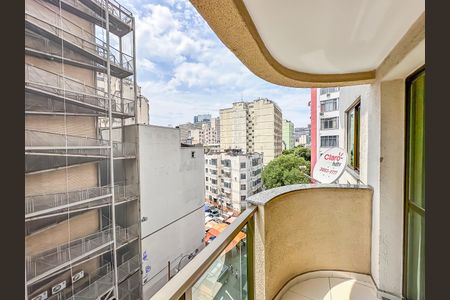 Varanda da Sala de apartamento à venda com 1 quarto, 47m² em Centro, Rio de Janeiro