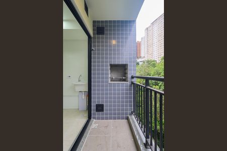 Varanda da Sala de apartamento à venda com 1 quarto, 38m² em Jardim Parque Morumbi, São Paulo