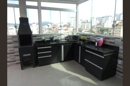 Cozinha de apartamento à venda com 3 quartos, 158m² em Ana Lúcia, Belo Horizonte