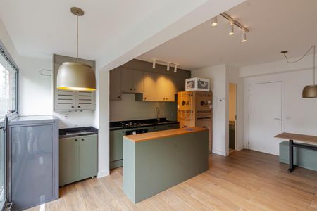 Sala de apartamento para alugar com 1 quarto, 40m² em Indianópolis, São Paulo