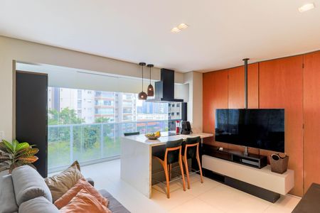 Sala de apartamento à venda com 1 quarto, 49m² em Vila Gertrudes, São Paulo