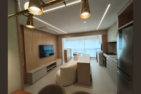 Sala/Cozinha de apartamento para alugar com 1 quarto, 52m² em Vila Clementino, São Paulo