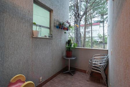 Varanda da sala  de apartamento à venda com 3 quartos, 122m² em Engenho Nogueira, Belo Horizonte