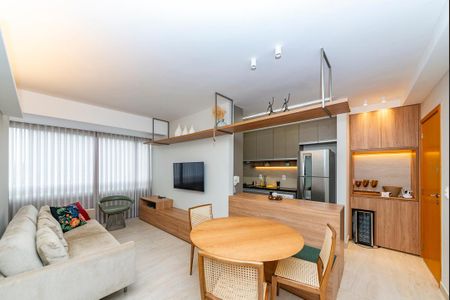 Sala de apartamento para alugar com 2 quartos, 70m² em Vila da Serra, Nova Lima