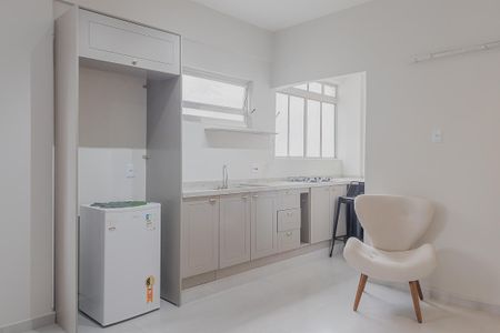 Cozinha de kitnet/studio para alugar com 1 quarto, 26m² em Jardim Paulista, São Paulo