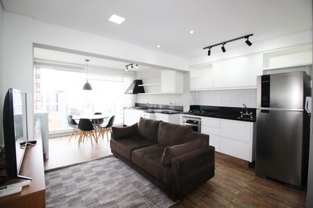 Sala de apartamento para alugar com 1 quarto, 50m² em Moema, São Paulo
