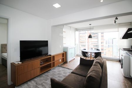 Sala de apartamento para alugar com 1 quarto, 50m² em Moema, São Paulo